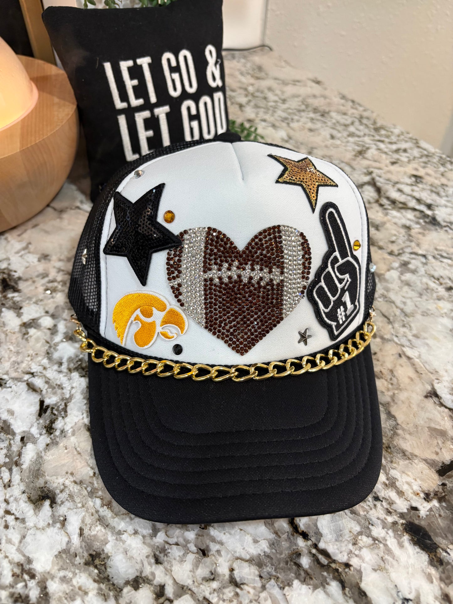 SPARKLY FOOTBALL HAT